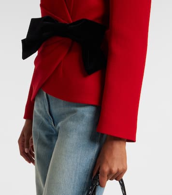 Bow-detail virgin wool jacket | Valentino