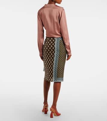 Printed silk wrap skirt | Dries Van Noten