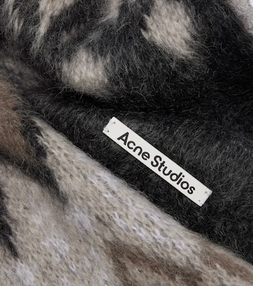 Kooder hooded mohair and wool-blend scarf | Acne Studios