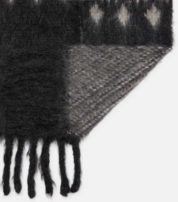 Kooder hooded mohair and wool-blend scarf | Acne Studios