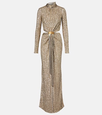 Sequined gathered gown | Rabanne