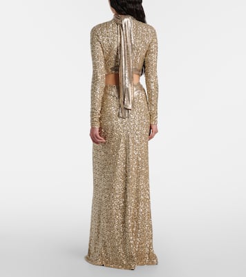 Sequined gathered gown | Rabanne