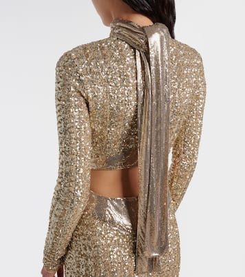 Sequined gathered gown | Rabanne