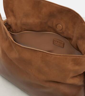 Clutch Flamenco Medium aus Veloursleder | Loewe