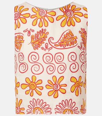 Avelino printed linen top | Cala de la Cruz