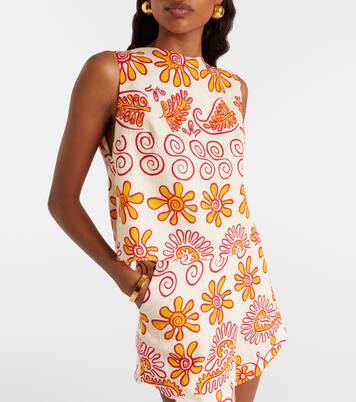 Avelino printed linen top | Cala de la Cruz