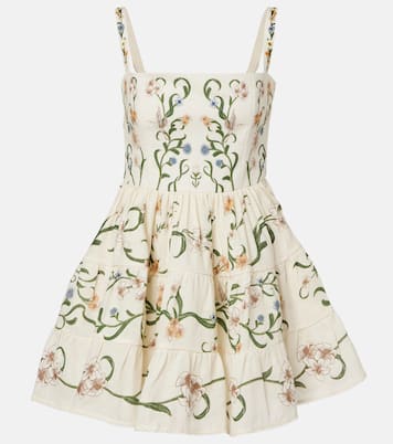 Robe Lima Laguna en lin à fleurs | Agua by Agua Bendita