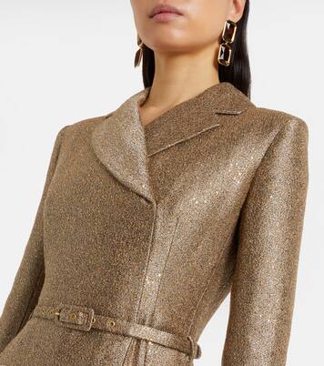 Kalonice belted sequined tweed maxi dress | Emilia Wickstead