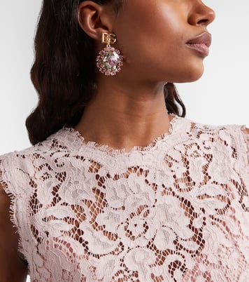 Re-Edition DG embellished clip-on earrings | Dolce&Gabbana