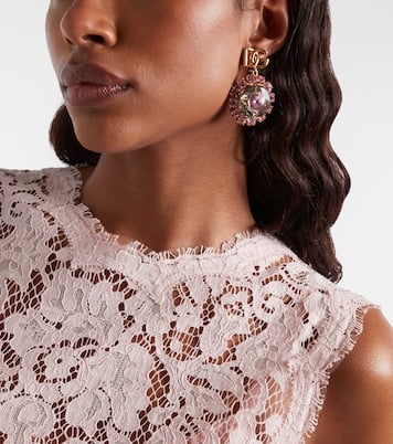 Re-Edition DG embellished clip-on earrings | Dolce&Gabbana