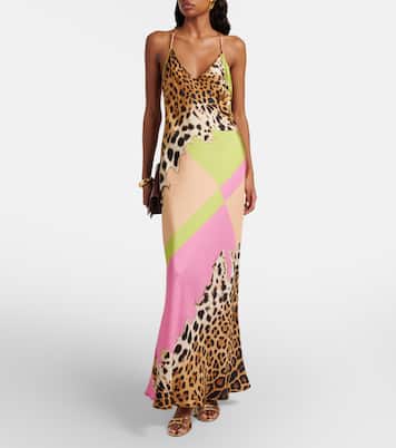 Printed silk slip dress | Roberto Cavalli