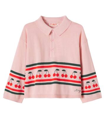 Cherries embroidered cotton sweater | Tinycottons