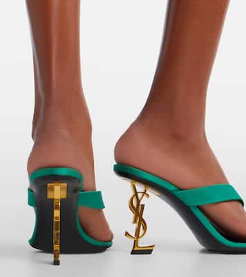 Opyum Cassandre 85 satin thong sandals | Saint Laurent