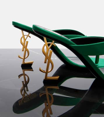 Opyum Cassandre 85 satin thong sandals | Saint Laurent