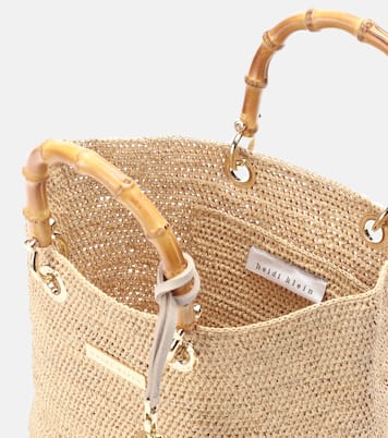 Borsa Savannah Bay Mini in rafia e bambù | Heidi Klein
