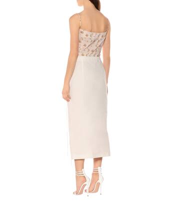 Falda midi de algodón con cordones | Brock Collection
