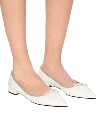 Ballerine in vernice con fiocco | Prada