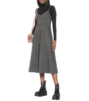 Valentino – Robe midi en laine mélangée | Valentino