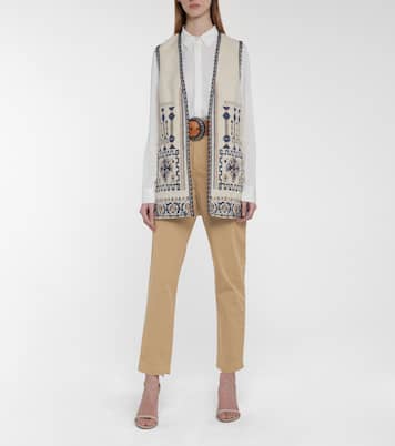 High-rise straight cotton pants | Etro