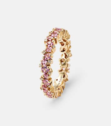 18kt gold ring with sapphires and diamonds | Suzanne Kalan