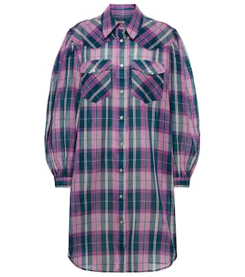 Robe chemise Britany en coton à carreaux | Marant Etoile