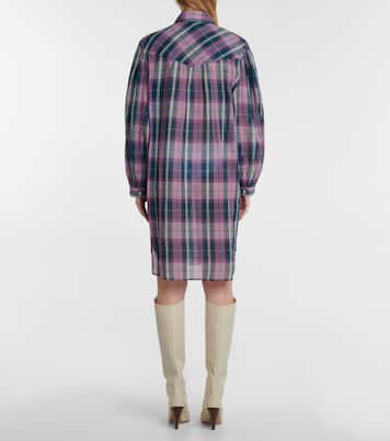 Robe chemise Britany en coton à carreaux | Marant Etoile