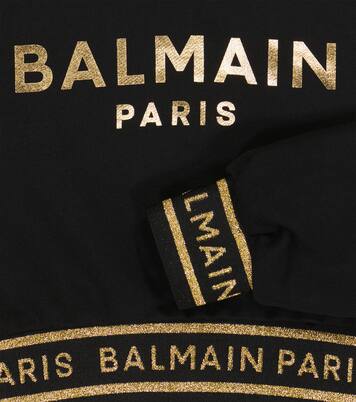 Logo cotton jersey sweatshirt | Balmain Kids