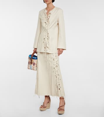 Pyraclou embellished wedge sandals | Christian Louboutin