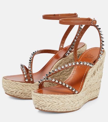 Pyraclou embellished wedge sandals | Christian Louboutin