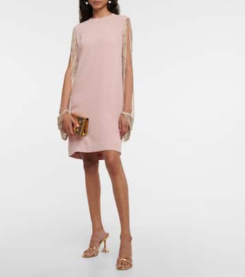 Valencia crystal-embellished crêpe minidress | Costarellos