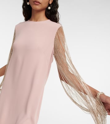 Valencia crystal-embellished crêpe minidress | Costarellos