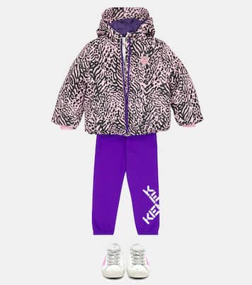 Leopard-print puffer jacket | Kenzo Kids