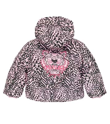 Leopard-print puffer jacket | Kenzo Kids