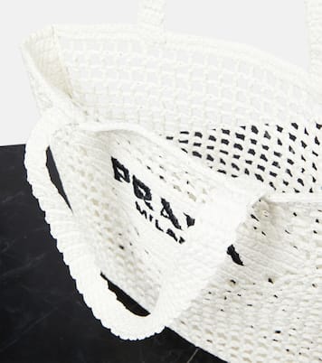Borsa in rafia con logo | Prada