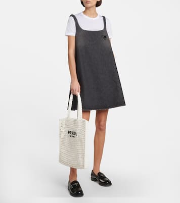 Borsa in rafia con logo | Prada