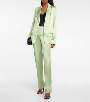Tova straight silk satin pants | Joseph