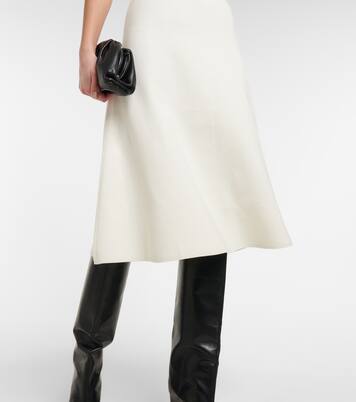 Turtleneck silk-blend midi dress | Joseph
