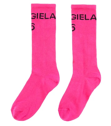Calcetines en mezcla de algodón con logo | MM6 Maison Margiela Kids