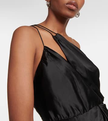 One-Shoulder-Midikleid aus Seide | The Sei