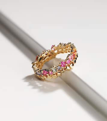 Bague Rainbow Mini en or 18 ct et saphirs | Suzanne Kalan