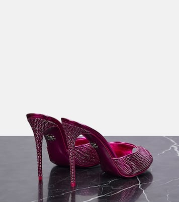 Sandali in raso con cristalli | Dolce&Gabbana