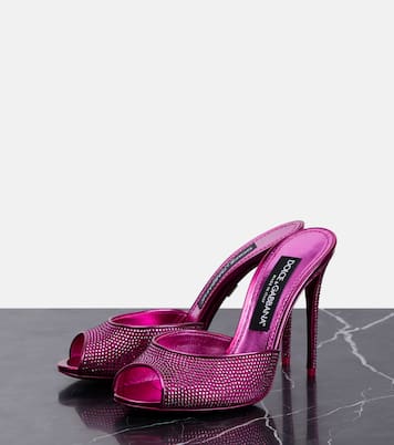 Sandali in raso con cristalli | Dolce&Gabbana