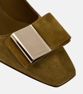 Verzierte Pumps Double Bow aus Leder | Ferragamo