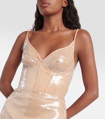 Robe midi à sequins | David Koma