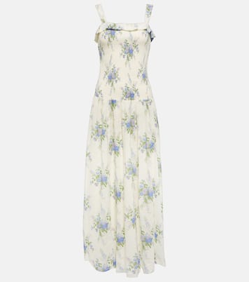Bello shirred cotton maxi dress | LoveShackFancy