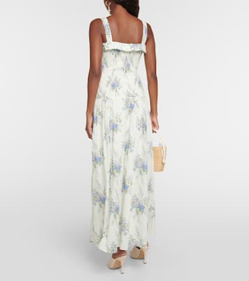 Bello shirred cotton maxi dress | LoveShackFancy