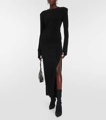 Shoulder pad jersey top | Norma Kamali