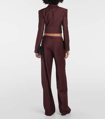Sylvia mid-rise straight wool pants | Aya Muse