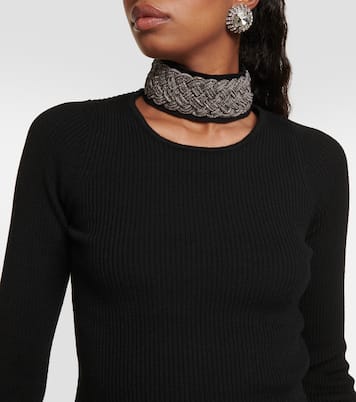 Embellished wool-blend sweater | Giuseppe di Morabito