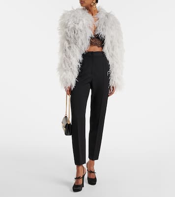 Cropped-Jacke aus Federn | Dolce&Gabbana